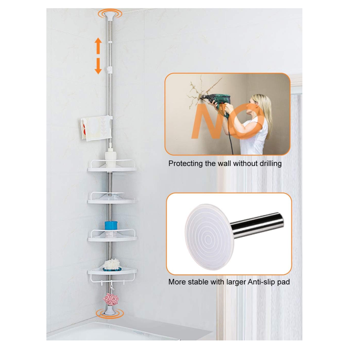 Miniatura 3 de Organizador Esquinero Baño 4 nivele